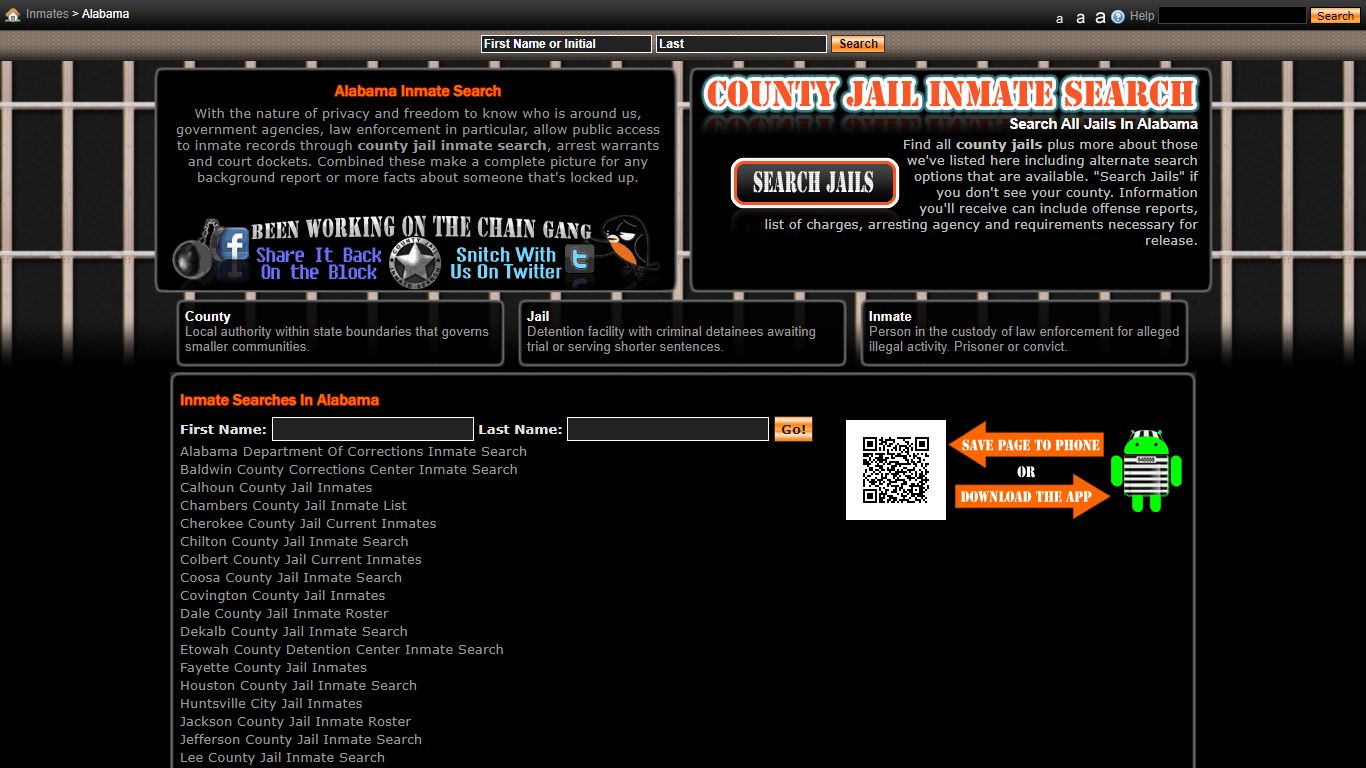 Alabama Inmates - County Jail Inmate Search